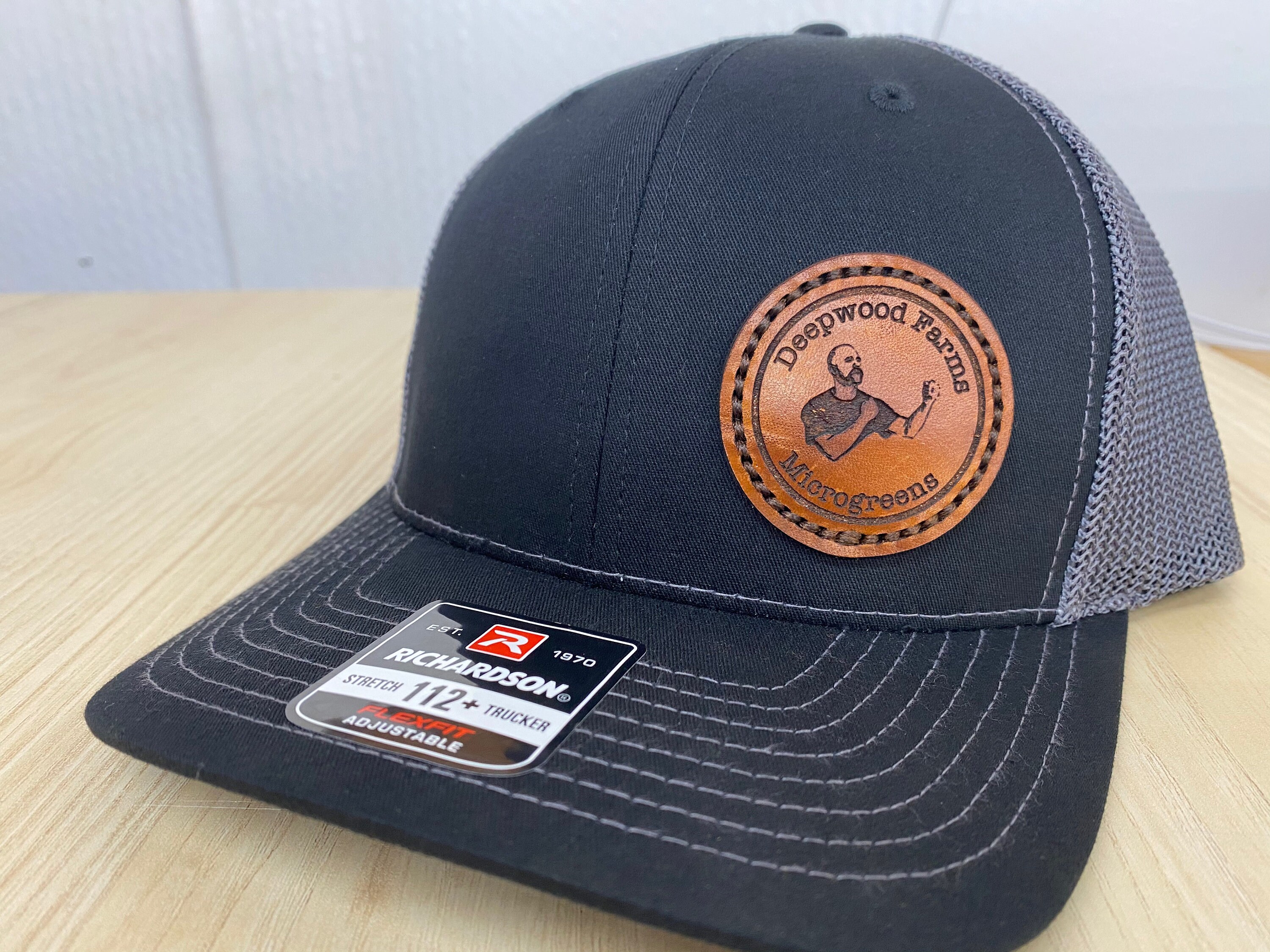 Leather Patch Hat Custom Hand Sewn 