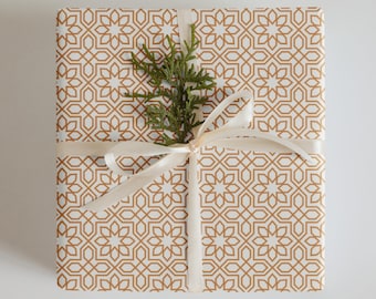 Papel de regalo para Eid, con patrón geométrico islámico tradicional