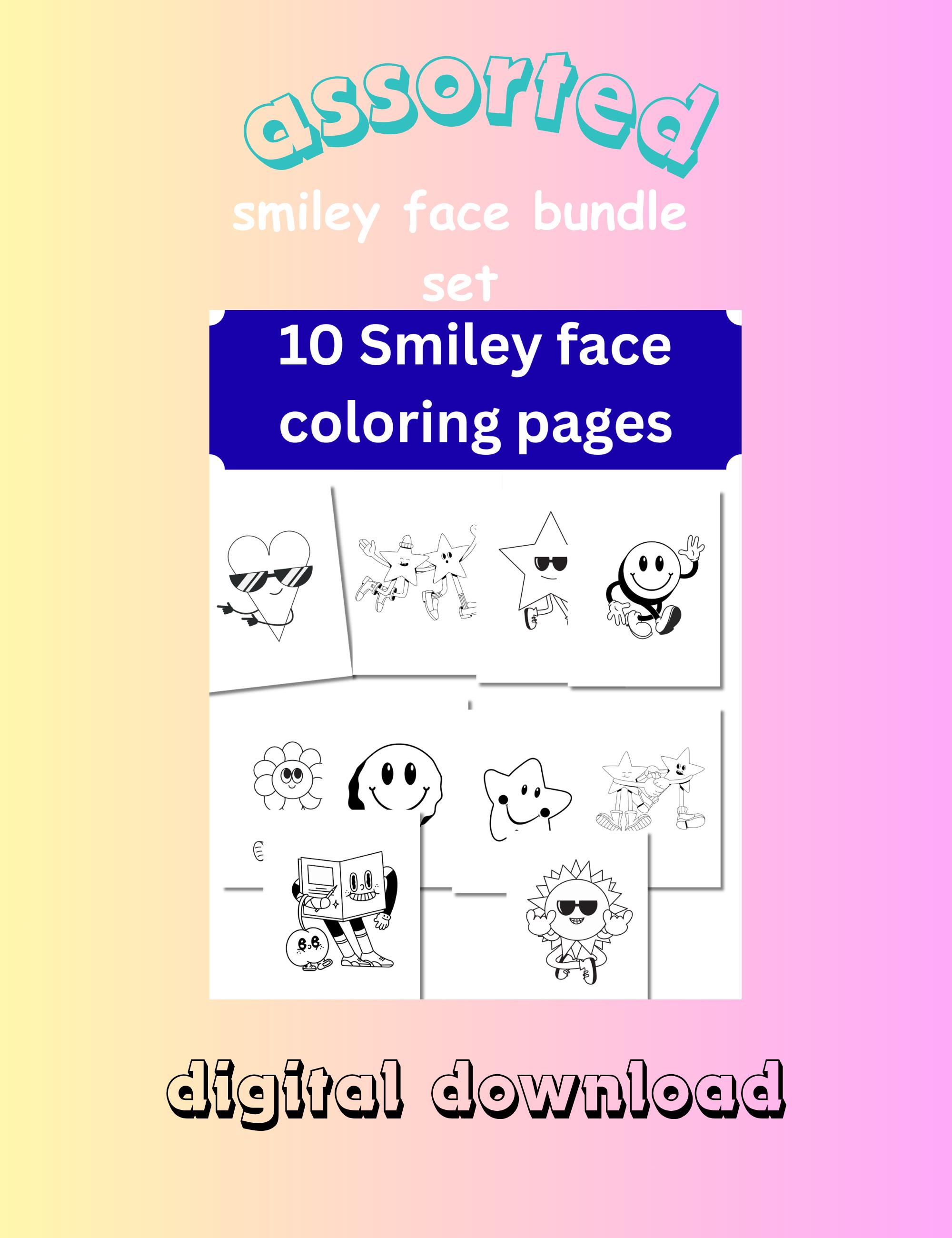 Smiler Printable Printable Smiley Face Stickers, Coloring Pages, Reward Chart (digital ...