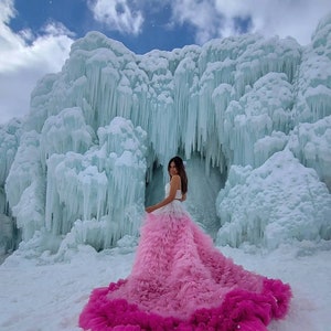 Camella Pink Ombre Skirt/Flowy Tulle Skirt - 72-hr Rental Local PICK-UP ONLY for photoshoots