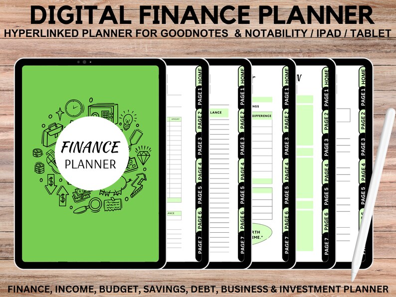 2024 Digital Finance Planner for Ipad/tablet Monthly Budgeting & Money