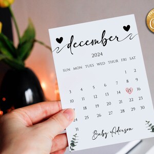 Annonce de bébé neutre pour les médias sociaux, annonce de grossesse, annonce de naissance personnalisée, calendrier de la date d’échéance du bébé, bébé neutre minimal