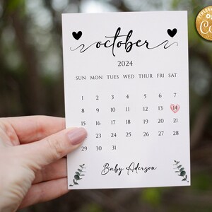 Annonce de bébé neutre pour les médias sociaux, annonce de grossesse, annonce de naissance personnalisée, calendrier de la date d’échéance du bébé, bébé neutre minimal