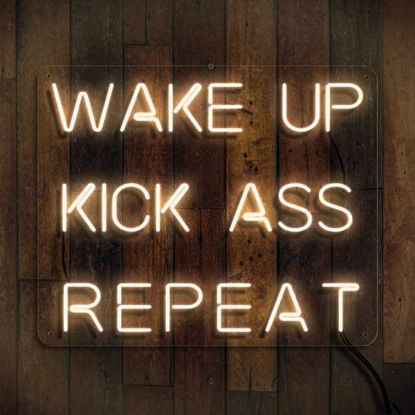 Wake up Kick Ass Etsy