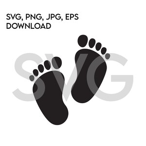 Baby Fußabdruck, Baby Füße SVG Sofortiger Download SVG, PNG, eps, jpg digitaler Download