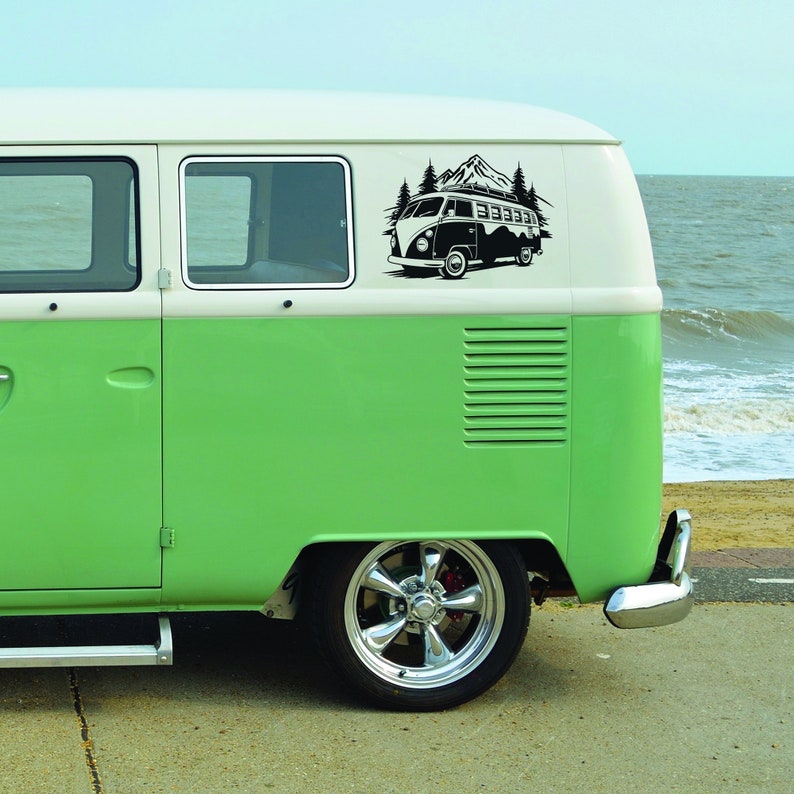 Camper Van Sticker Decal SVG Instant Download, PNG, Eps, Jpg Digital