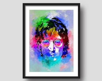 ビートルズ ルーフトップ コンサート: ジョン レノン 24 x 36 インチ