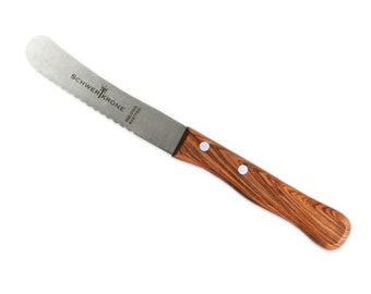 Bun knife with olive wood handle