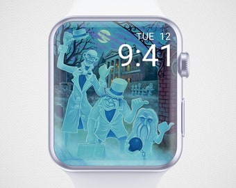 Haunted Mansion Apple Watch Wallpaper, Halloween Smartwatch Background, Fall Watch Face, Ghost Movie Watch Screensaver, Spooky Aesthetic