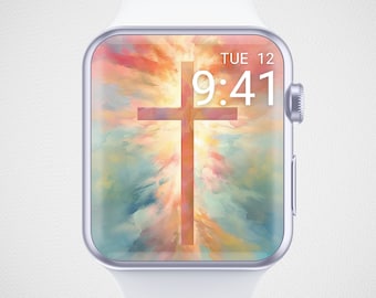 Christian Apple Watch Wallpaper, Easter Watch Face, Religious Watch Face, He is Risen Watch Background, Jesus Christ Resurrection Aesthetics