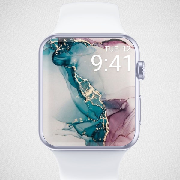 Marble Apple Watch Wallpaper, Festive Smartwatch Background, Winter Watch Face, Minimal Watch Wallpaper, Girly Rose Gold Textured Aesthetics