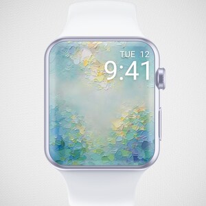 Oil Painting Apple Watch Wallpaper, Pastel Watch Face, Acrylic Paint Watch Background, Watercolor Watch Screensaver, Summer Vibe Aesthetics