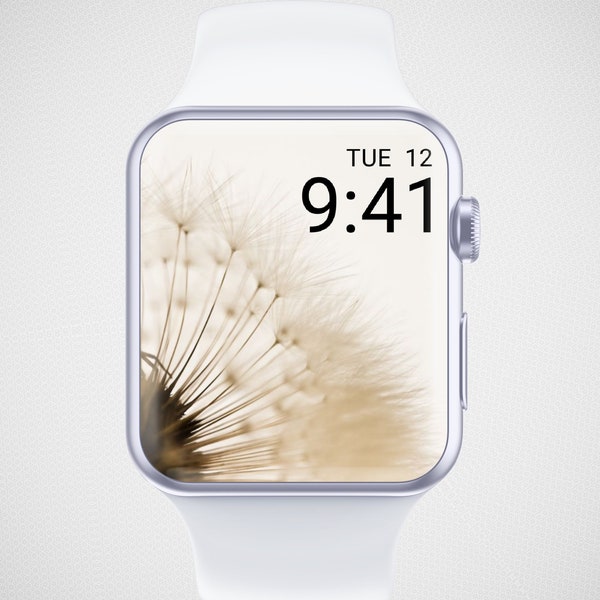 Dandelion Apple Watch Wallpaper, Flower Watch Face, Floral Watch Screensaver, Botanical Watch Background, Fall Winter Aesthetic