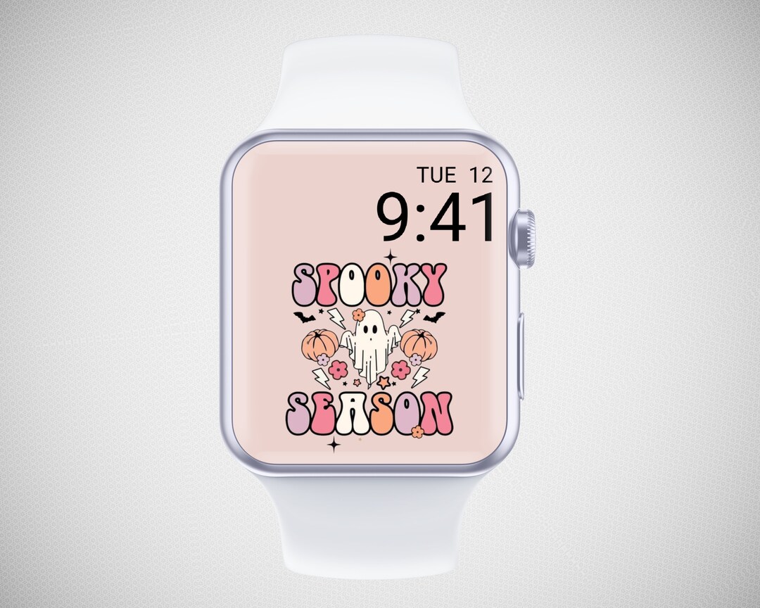 Retro Halloween Apple Watch Wallpaper, Fall Smartwatch Background