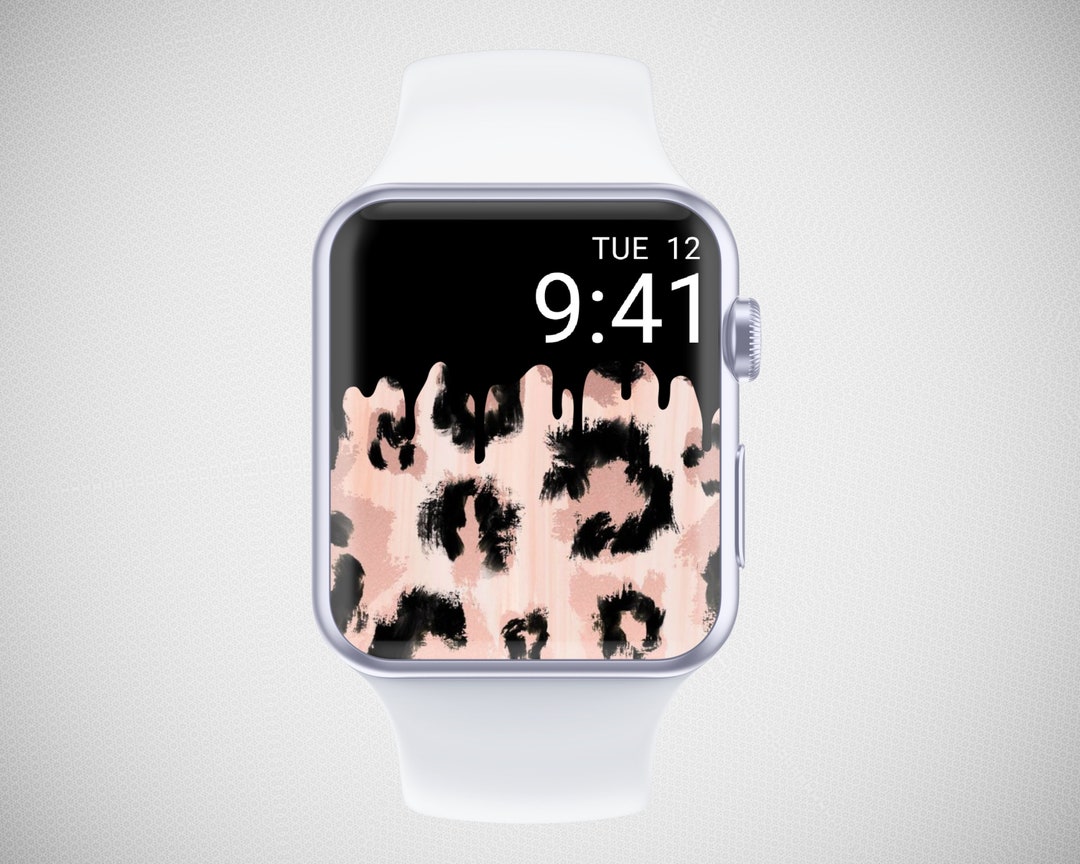 Leopard Print Apple Watch Wallpaper, Cheetah Print Watch Face, Wild