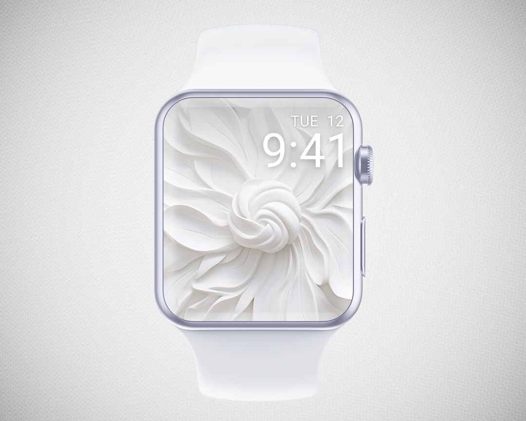 3D Floral Apple Watch Wallpaper, Flower Watch Face, Minimal Watch