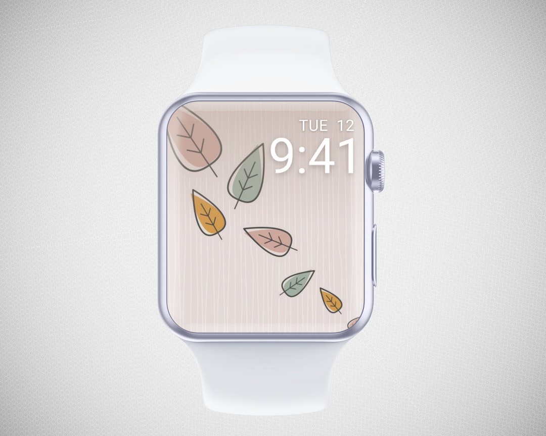 Fall Leaves Apple Watch Wallpaper Fall Smartwatch Background Etsy