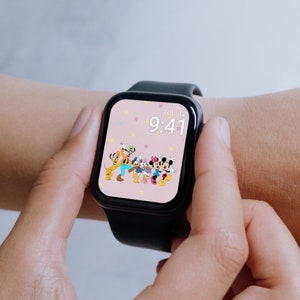 Mickey Mouse Apple Watch Wallpaper, Minnie Mouse Smartwatch Background ...