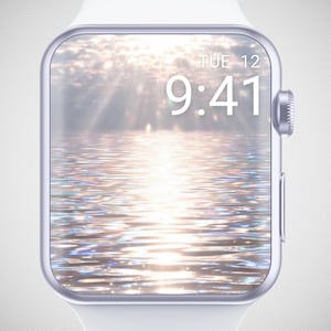Summer Apple Watch Wallpaper, Ocean Watch Face, Beach Watch Face, Sparkly Watch Wallpaper, Sunset Smartwatch Background, Aesthetic Wallpaper