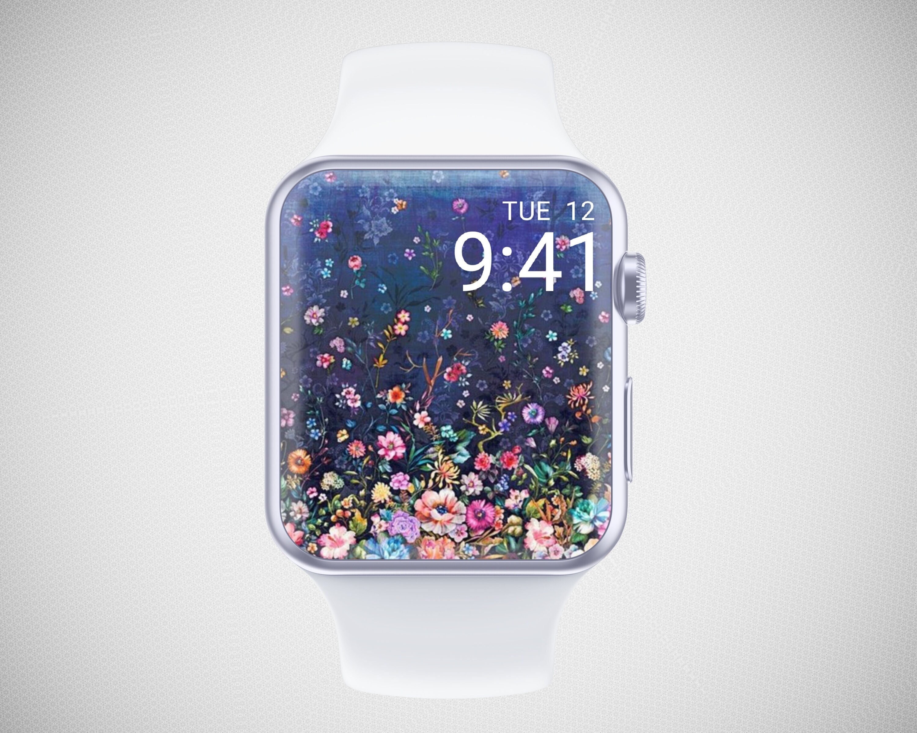 Floral Apple Watch Wallpaper, Dried Flower Watch Face, Spring Watch Screensaver, Botanical Watch Background, Watercolor Flower Aesthetics