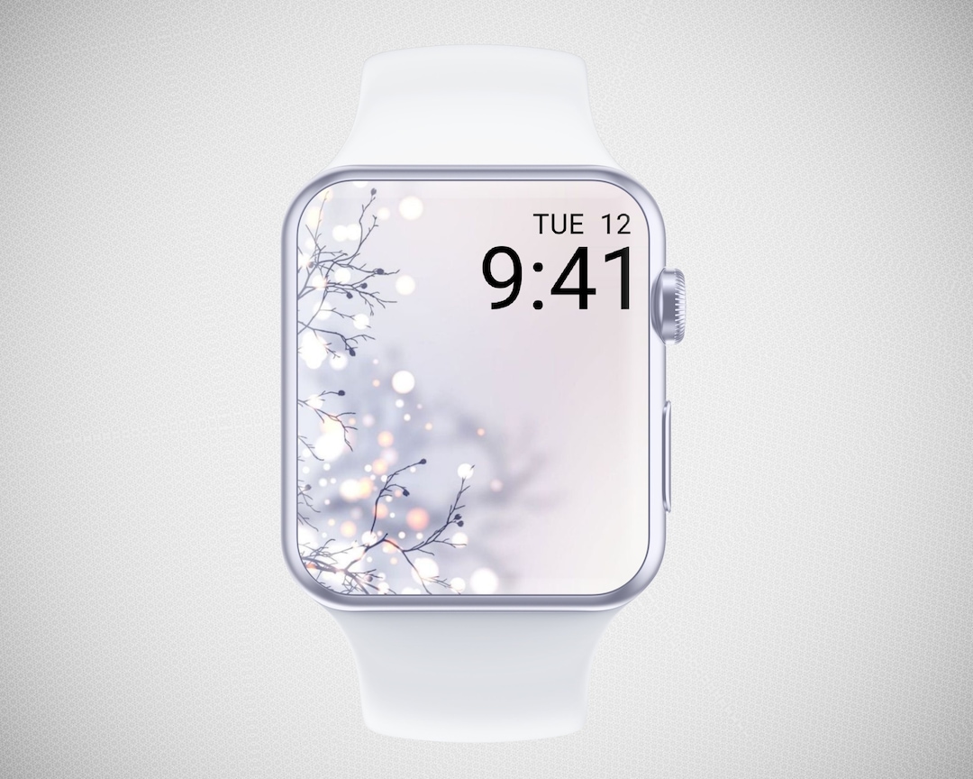 Minimal Apple Watch Wallpaper, Elegant Line Art Smartwatch Background