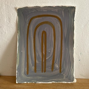 Pittura astratta di archi – Arte murale con tecnica mista – Originale fatto a mano