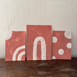 Mini set geometrico astratto – Arte originale fatta a mano con tecniche miste
