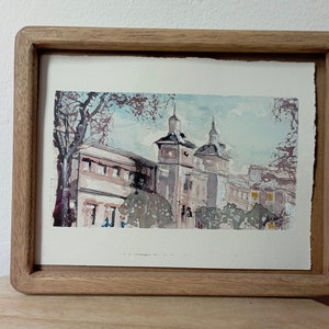 Acquerello originale della città di Madrid, acuarela originale Madrid, Madrider Aquarell, Aquarelle de Madrid, Acquerello di Madrid