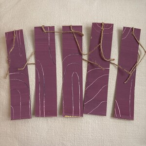 Set of 5 Handmade Reversible Bookmarks – Unique Art Bookmarks – Perfect Gift for Readers