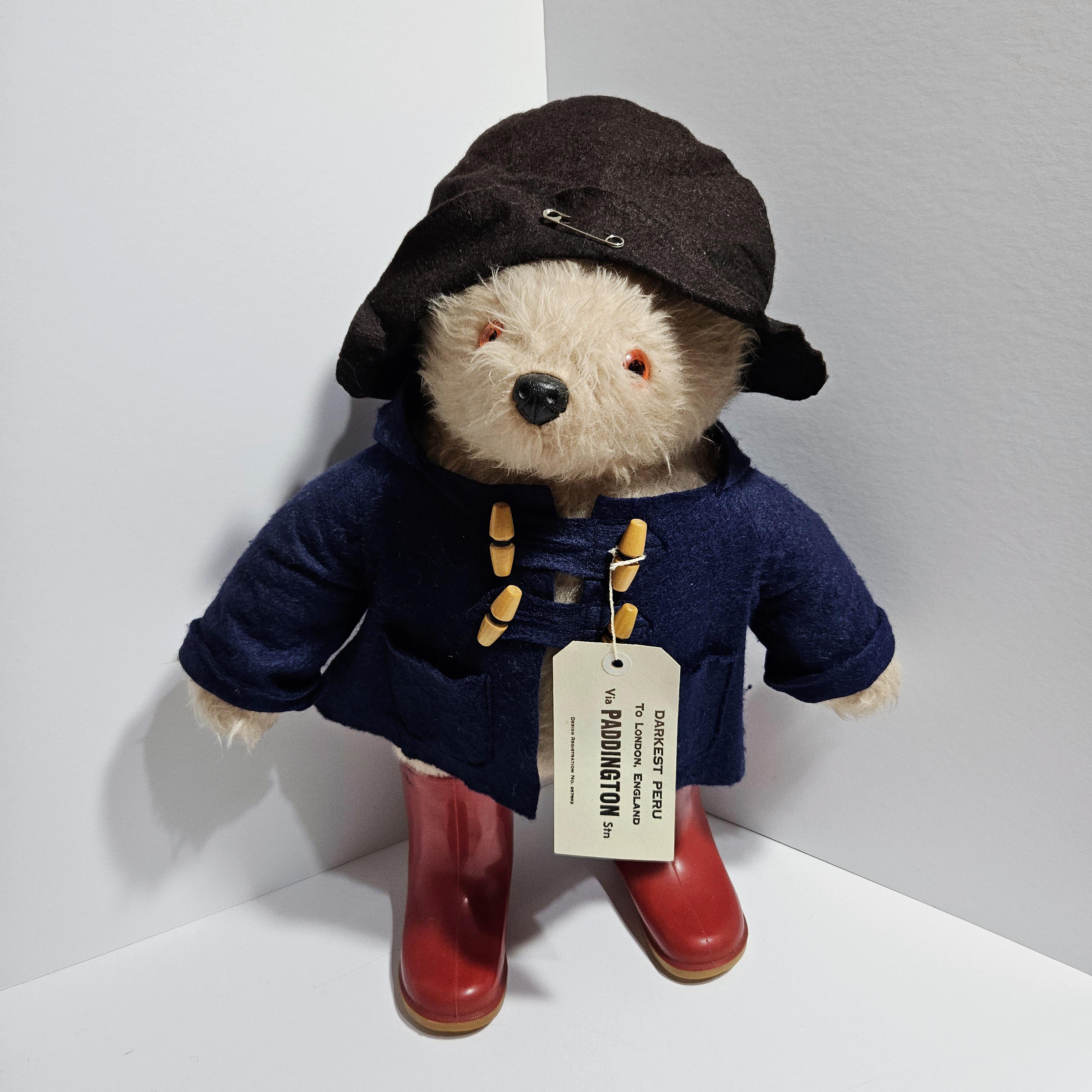 Paddington Bear 1970s Gabrielle Designs Vintage Teddy Blue Coat