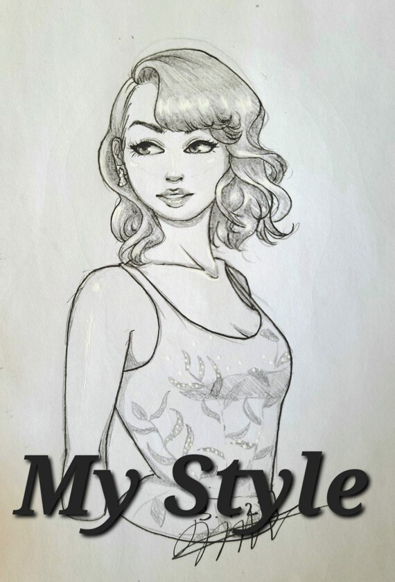 Custom Halfbody Drawing Graphite Portrait Pencil Drawing Etsy