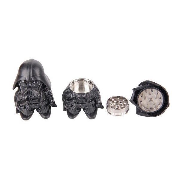 Darth Vader Grinder mit 4 Schichten - Herbal / Grinder / Accessories / Crumbler / Crusher / Mill / Spice / Pulverizer / Stampfer