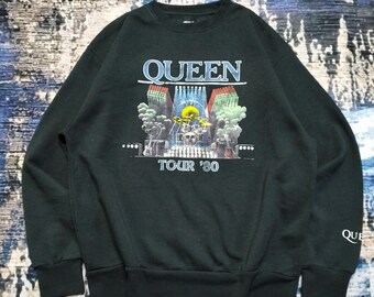 Band Tees Queen 'Tour 80' Sweatshirt Official March ©2024 Queen Production Limited Under License To  Bravado