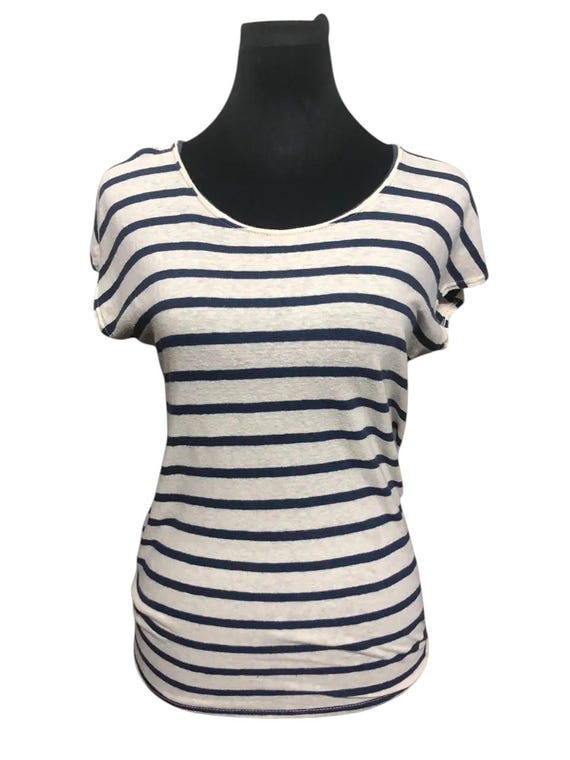 Kapital, Vintage Kapital Stripes Sleeveless Cotton Rare Design Tee Saiz 0