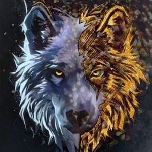 Sparkle Wolf Full Drill Diamond Painting
