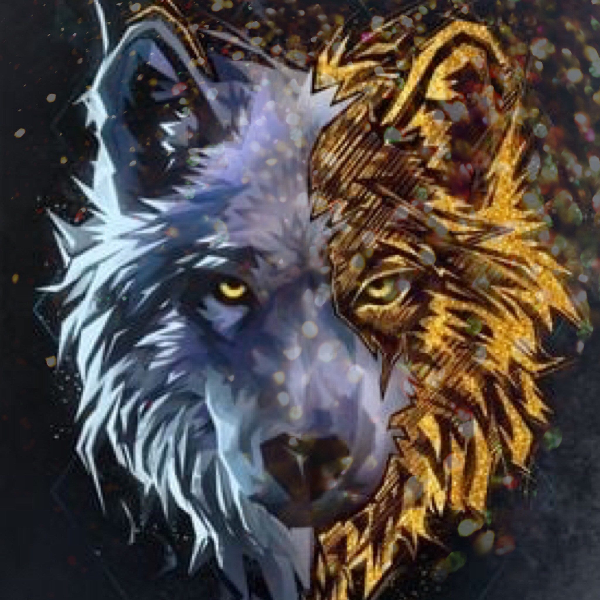 definitive svindler Afhængighed Sparkle Wolf Full Drill Diamond Painting - Etsy