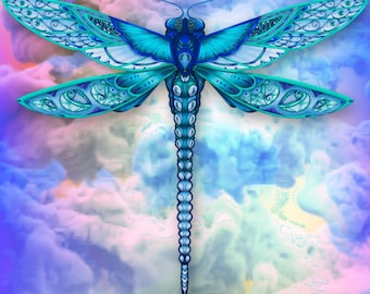 Dreamy Dragonfly Full Drill DIY Diamond Painting Kit