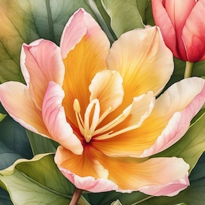 Splendore primaverile: kit fai da te per pittura a diamante Tulip Tree