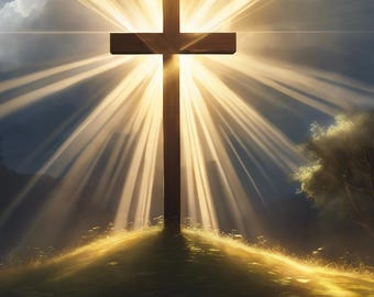 Heavenly Radiance Cross Full Drill DIY Diamond Painting Kit