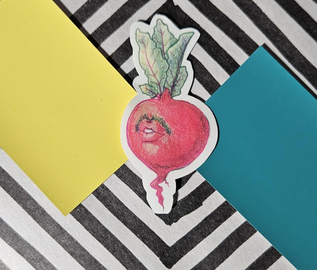 Beet Boy Spring Produce Sticker - Etsy