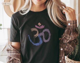Woman's om yoga shirt, om yoga shirt, meditation shirt, spiritual shirt, yoga lover shirt, yoga clothes, yoga gifts, unique yoga shirt
