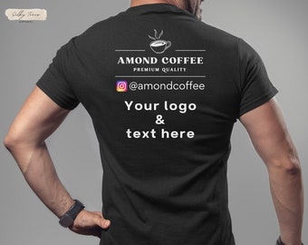 T-shirts personnalisés imprimés à l'avant et à l'arrière, chemises personnalisées pour les entreprises, t-shirt de marque de logo d'entreprise personnalisé, vêtements de travail d'entreprise personnalisés