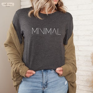Minimal black shirt for woman, woman&#39;s minimal shirt, minimalist shirt, minimalism shirt, minimal living shirt, aesthetic clothing
