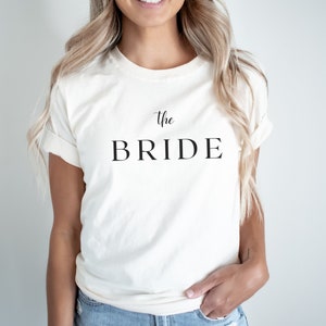 Aesthetic JGA T Shirt Bride & Crew for Woman, Wedding gift for brides, Cute Team Bride T-Shirt, Bachelorette Party Shirt, Engagement T Shirt