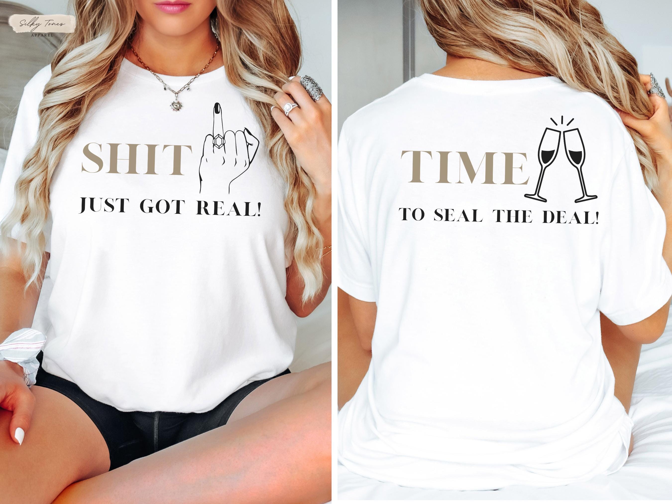 Funny bachelorette party shirts front or back printed, Sarcastic JGA t shirts bride & team, Wedding gift for brides, Hen party t-shirts