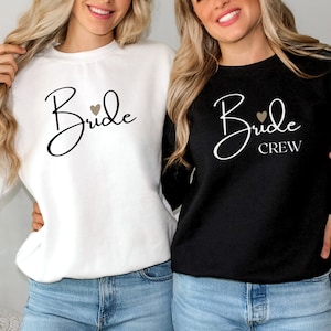 JGA Bride & Crew Pullover For Woman, Bride JGA Sweatshirt, Minimalist Bride Crew Pullover, Wedding Gift For Brides, Team Bride Sweater