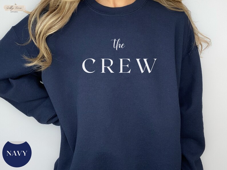 Sweatshirts JGA Bride & Crew simples et modernes pour femmes, sweat-shirt mariée, cadeau de mariage pour les mariées, pull mariée, col ras du cou de fiançailles image 10