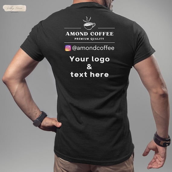 Camisetas impresas en la parte delantera y trasera personalizadas camisetas personalizadas para empresas camiseta personalizada con el logotipo de la empresa ropa de trabajo personalizada para la
