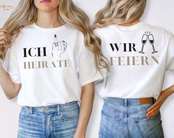 Women's JGA T-Shirts Bride & Crew front or back printed, Funny bachelorette party shirts, Wedding gift for brides, Hen party t shirts