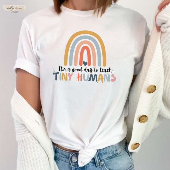 Cute Teacher Shirt for woman, Teacher Appreciation Gift, Kindergarten Teacher T-Shirt, Boho Rainbow Teacher tshirt, Teacher gift tee